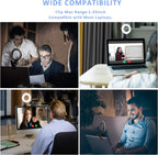 Video Conference Lighting Kit, Ring Light for Monitor Clip On,for Remote Working, Distance Learning,Zoom Call, Self Broadcasting and Live Streaming, Computer Laptop Video Conferencing