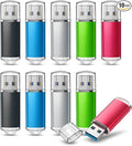 TOPESEL 16GB 10Pack 3.0 USB Flash Drive High Speed 16gb Thumb Drive Memory Stick Jump Drive 16G USB Drive Zip Drive for PC laptops, tablets, TVs, car audio(5 Mixed Colors: Black Blue Green Red Silver)