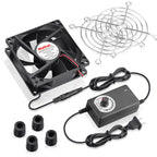 Wathai 80mm Small Computer Cooling Fan with AC Plug, 110V 120V 220V 240V Fan Enhanced Cooling Solution for Electronic Components, PC Cases, Greenhouses, Terrariums, and Modem Cool Projects