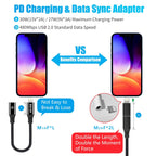 AGVEE 4 inch USB-C Female to Lightning Male Adapter, 30W Fast Charging Charger Converter for iPhone 14 13 12 11 Airpods iOS Device Carplay, Not for Audio, Black