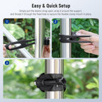 NEEWER Flexible Mount Wrap Band Compatible with GoPro DJI Insta360 Action Cameras, Motorcycle Bike Handlebar Roll Bar Tube Clip Holder Bracket Accessories for Photography Video Recording, GP-77 Black