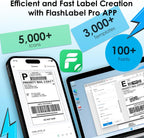 Shipping Thermal Label Printer, 4x6 Portable Label Printer, Bluetooth Label Maker for Small Business, Support iPhone,Android,Windows,Mac,Chromebook,Works with USPS, Ebay,Shopify&More, Black