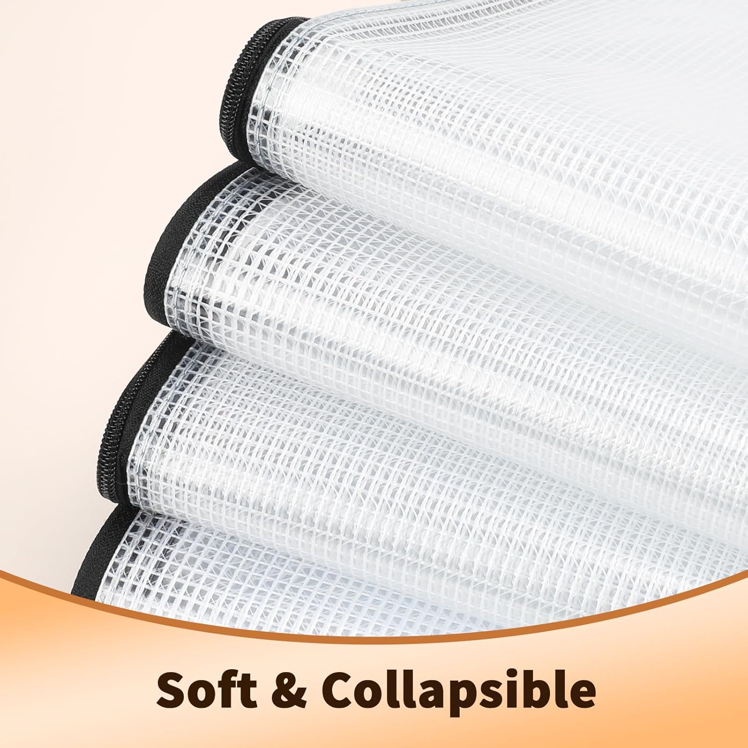 Umriox Zipper Mesh Document Pouch, 16.9x12.4 in (Black, 18 Packs), Clear Zipper Pouches, Waterproof Travel Pouch for Office Supplies, Puzzles, Board Games and Craft Projects