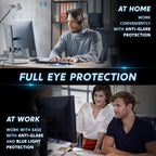 24 Inch Computer Privacy Screen Filter for 16:9 Aspect Ratio, Anti-Glare, Eye Protection, Anti-Blue Light Computer Monitor Privacy Filter, Removable Anti-Scratch 24in Protector Film