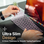 Kuzy Pink Premium MacBook Pro 14 inch Keyboard Cover M4 16" 2025 2024 2023 M3 M2 M1 Pro Max - MacBook Air 13 inch Keyboard Cover 15" M4 - A3240 A3241 A3401 A3403 A3114 A3113 - US Layout TPU, Pink