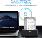SSK USB 3.0 to SATA External Hard Drive Docking Station Enclosure Adapter for 2.5 & 3.5 Inch HDD SSD SATA, Super Speed up to 5Gbps, Support UASP no Drivers Needed(20TB Supports)