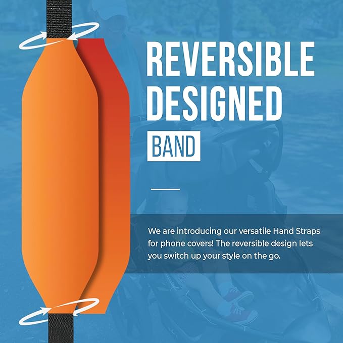 Phone Grip Strap - Reversible Finger Holder for Phone Back, Customizable Anti-Slip Design, Wireless Charging Compatible Detachable Holder for iPhone - Sherbert Sunset