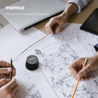 MOMAX Magnetic Portable Speaker Wireless, IPX6 Waterproof Shower Speaker Small with Bass, 12H Playtime, TWS Pairing, Magnetic Cell Phone Stand for Outdoor, Gift Ideas