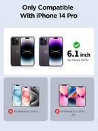 Compatible for iPhone 14 Pro Privacy Screen Protector Tempered Glass 6.1 Inch, Pink Gradient Anti Spy Anti Blue Light HD Easy Installation