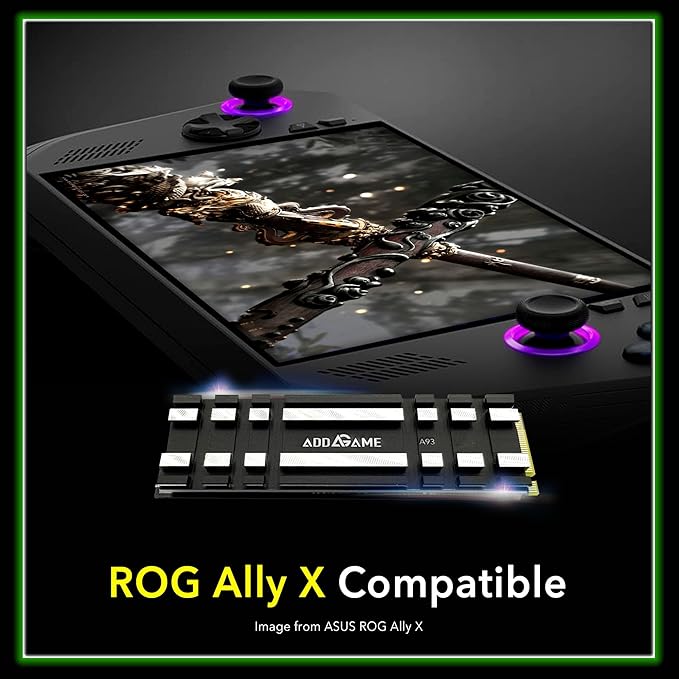 Addlink A93 2TB Storage Expansion for PS5 Console with Heatsink, Up to 7400mb/s, Gen 4 PCIe NVMe m.2 2280, SLC Cache Internal Solid State Drive(‎ad2TBA93M2P)