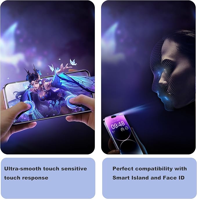 Matte Privacy Screen Protector for iPhone 15ProMax Screen Protector Anti-Glare, Anti-Spy Tempered Glass Film, Smooth and Responsive Touch Anti-Scratch Glass