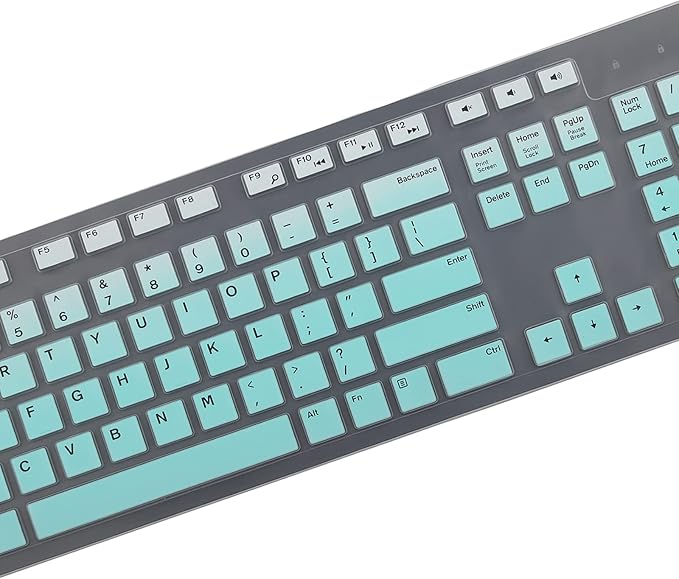 Keyboard Cover Skin for Dell KM636 KB216 KB216t KB216d KB216p Wired & Wireless Keyboard, Dell Optiplex 5250 3050 3240 5460 7450 7050, Dell Inspiron Desktop 24" 27" 5400 5490 7700 7790 3475 3670 3477