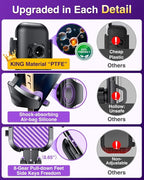 VANMASS Car Phone Holder Mount 2025 Upgraded [Patent Steel-Hook] Car Vent Phone Mount Clip Military-Grade Shockproof Cell Phone Car Mount Handsfree Truck Stand Vent Cradle for iPhone 16 Android,Purple