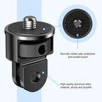 2 Pieces Camera Tripod Mount for Gopro Adapter 360°Adjustable Aluminum Alloy Conversion Adapter for GoPro Hero, Insta360, Sjcam Action Cameras and Other Standard 1/4 Accessories (GC-1)