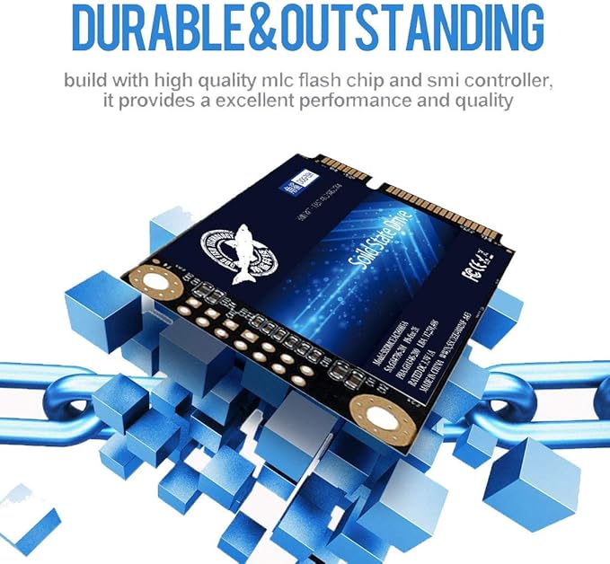 SSD MSATA 128GB Dogfish High Performance Internal Solid State Drive for Desktop Laptop 3 Unit Package Pack [128GB(3Packs),MSATA]