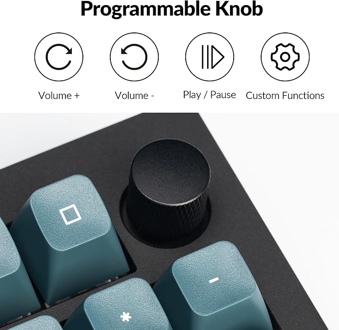 Keychron Q5 Pro Wireless QMK/VIA Mechanical Keyboard, 96% Layout Programmable Knob Full Aluminum Double-Gasket Design, Hot-swappable K Pro Brown Switch for Mac Windows Linux - Black