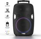 Altec Lansing SoundRover 75 Wireless Speaker 75W Bluetooth Speaker with a Long Lasting 10 Hour Battery, 50 Foot Range, Multi LED Party Modes, True Wireless Pairing, Bonus Microphone
