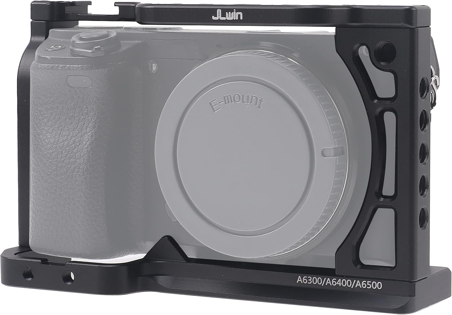 Hersmay A6500/A6400/A6300 Camera Cage Video Stabilizer with Top Handle for Sony A6500 A6400 A6300 A6000 A6100 Cameas DSLR Rig with Cold Shoe,Handle Locating Holes,Multiple 1/4" 3/8" Screw Holes