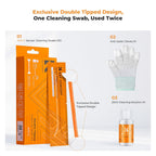 K&F Concept APS-C Sensor Cleaning Kit, Digital Camera Lens Cleaner - 20ml Cleaner, Gloves & 10 X 16mm Double-Tipped Swabs for APS-C Type CMOS & CCD Sensors