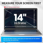 Laptop Privacy Screen 14 inch, 9H Hanging Privacy Screen for Laptop for 16:9, Acrylic HD Eye Protection Anti Glare Blue Light Laptop Screen Privacy Filter