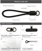 Handmade Cowhide Leather Phone Wrist Strap,Universal Adjustable Key Lanyard,Stylish Wristlet Keychains for Women&Men
