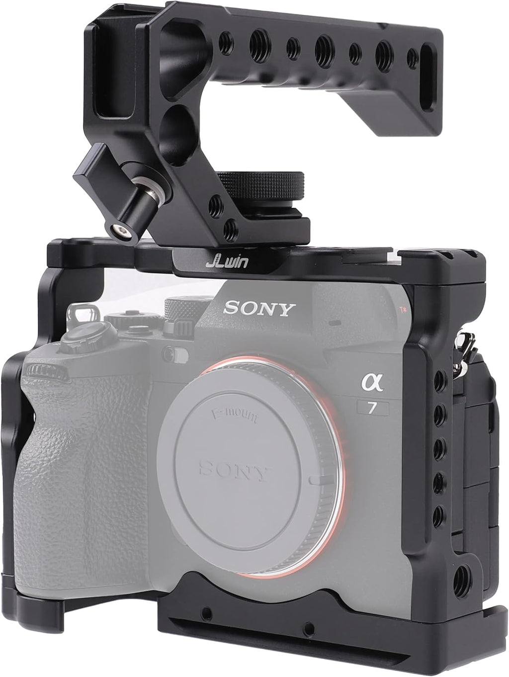 A7 IV Cage Support, Hersmay Camera Cage with Top Handle for Sony A7 IV / A7S III Full Frame mirrorless Camera