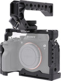 A7 IV Cage Support, Hersmay Camera Cage with Top Handle for Sony A7 IV / A7S III Full Frame mirrorless Camera