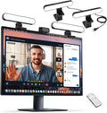 yAyusi Dual-lamp Video Conference Lighting, LED Streaming Light with Remote and Touch Control, Zoom Lighting for Computer,Webcam Laptop Monitor Ring Light for Video Calls/Zoom Meetings/Video Recording