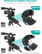 Wireless Camcorder lanc Zoom Controller for Sony - Aodelan Wired Video Camera Remote Control with IRIS Focus Zoom ND Adjust for ILME-FX6,PXW-FX9,PXWZ280V/Z280T,PXWZ190V/Z190T; Replaces Sony RM-30BP