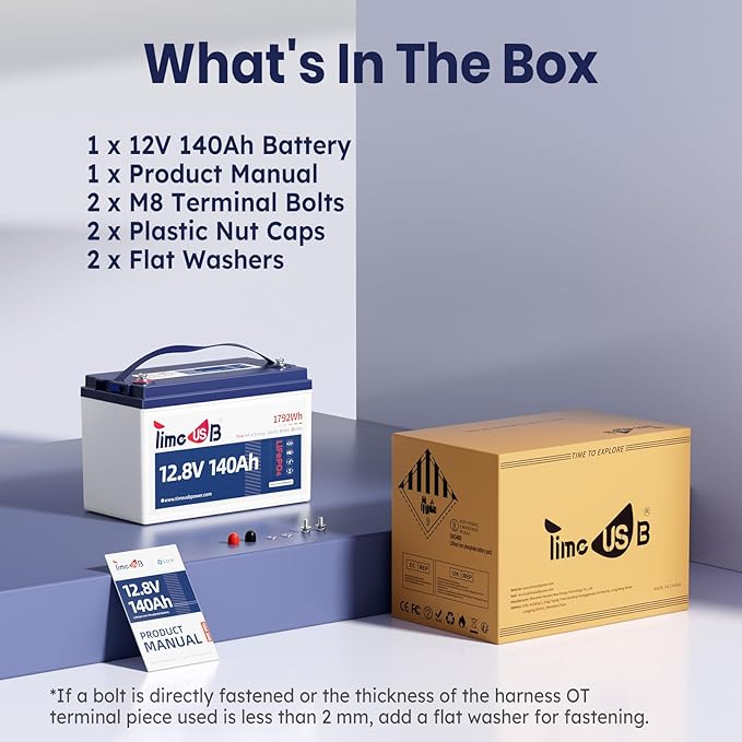 12.8V 140Ah Lithium Battery, LiFePO4 Battery with Low-Temp Protection, Built-in 100A BMS, 10 Years Lifespan, for RV, Solar, Trolling Motor, Marine, Travel Trailer, Energy Storage, Off Grid