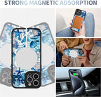 AIGOMARA Magnetic Case for iPhone 15 Pro Max [Compatible with MagSafe] Blue Shell Starfish Ocean Holiday Collage for Women Girls Men Soft TPU Bumper Hack PC Back Heavy Duty Protective Slim Cover