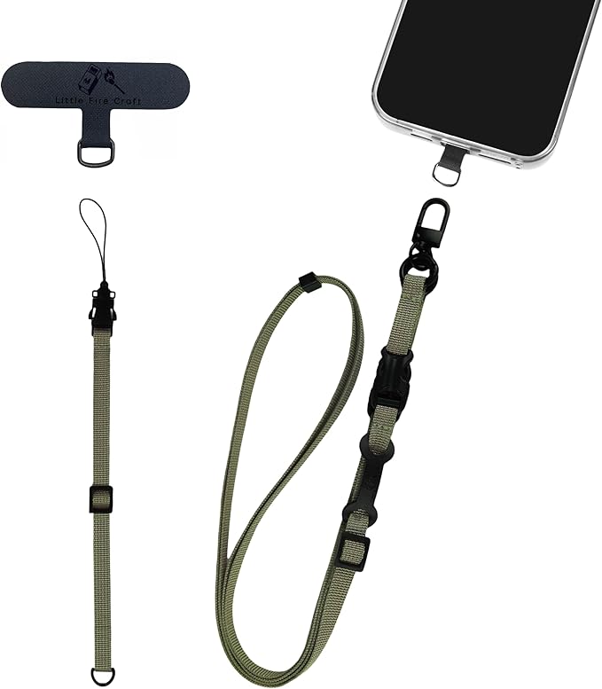 Cell Phone Strap Adjustable Wrist Strap Crossbody Cellphone Holder Extra Long Phone Lanyard Wrist Lanyard (Army Green)