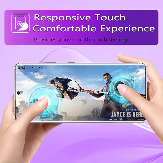 [2+2 Pack] Lesakit Anti-Blue Light Privacy Screen Protector for Samsung Galaxy S21 Ultra 6.8 inch with 2 Pack Camera Lens Protector, [Support Fingerprint ID] Anti Spy TPU Flexible Screen Protector- Purple