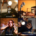 Iris Portable LED Photography Light Creator Kit with LCD Display, App Control, CRI/TLCI 96+, 2700-6500K Bi-Color On Camera Light for Content Creators, 5W