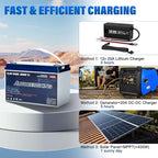 12V 100Ah BCI Group 31 LiFePO4 Battery, 100A BMS Rechargeable Lithium Battery with Low-Temp Protection, Up to 15000 Cycles Perfect for RV, Camping, Solar, Off-Grid and Boat