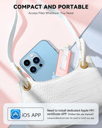 MFi Certified 512GB Flash Drive for iPhone iPad, Photo Stick for External Memory Storage, Easily Back Up and Save Files, USB Memory Stick Thumb Drive for iPhone/iPad/Android/PC (Light Pink, 512GB)