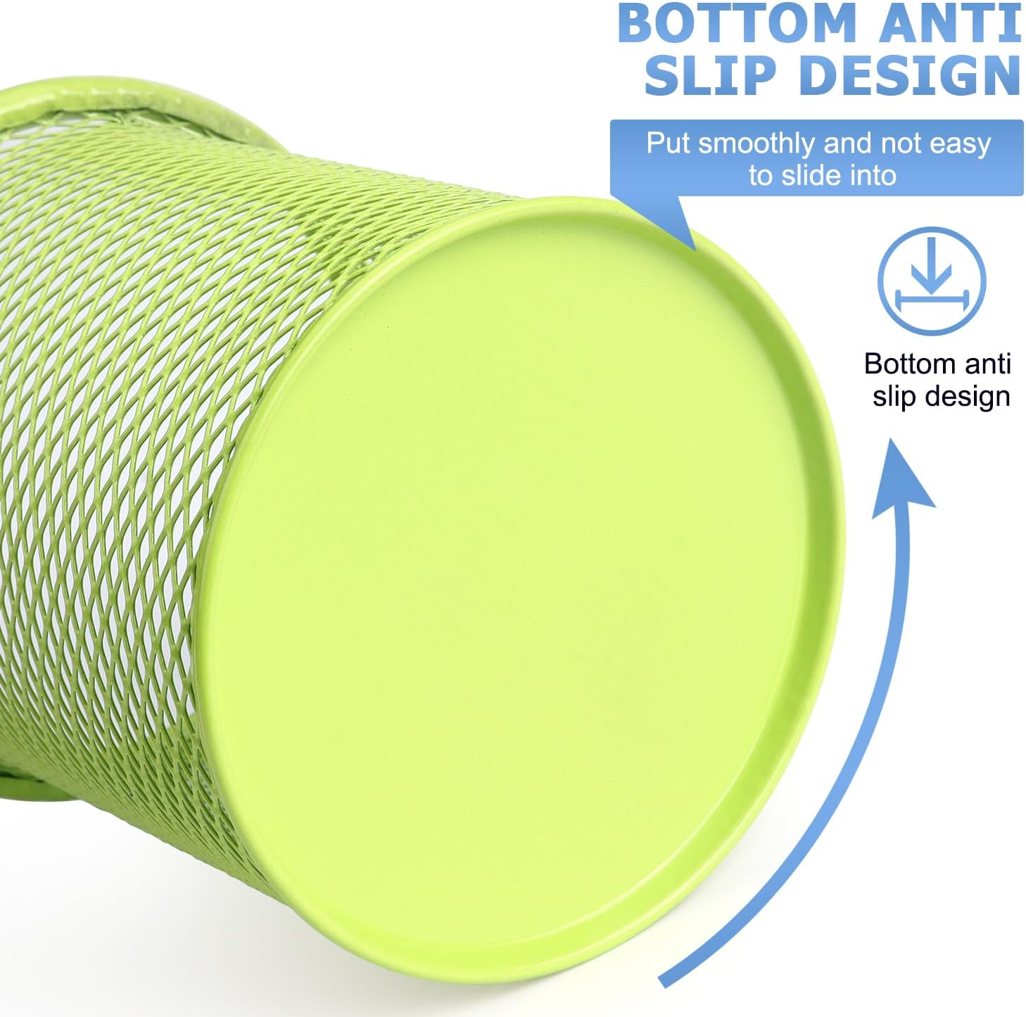 Tamaki Pen Holder Cup for Desk, Wire Mesh Pencil Cup Holder for Desk Office Pen Organizer (Green)