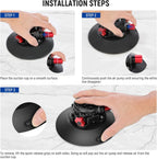 NEEWER 6" Suction Cup Camera Mount Compatible with GoPro, Metal Car Windshield Dash Ball Head Magic Arm with Action Cam Adapter Cleaning Cloth for DSLR Phone Holder, for POV Video Recording, CA013