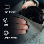 Kuzy 3 Pack Premium Microfiber Cleaning Cloth - MacBook Screen Cleaner Keyboard Cover Imprint Protection Accessories - Laptop Screen Cleaner Cloth - Eyeglass Lens Glasses Cleaner, 3 Pack - Gray