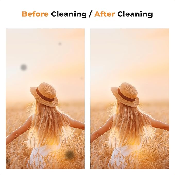 K&F Concept 10 Pack Full-Frame Sensors Cleaning Swabs, DSLR SLR Digital Camera Dry CCD CMOS Clean Swabs Compatible with Nikon Sony Canon DSLR Camera Sensor, 24mm x 20mm