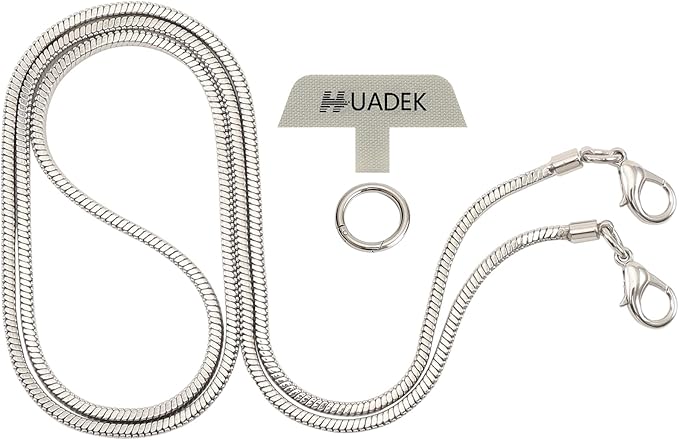 Snake Chain Phone Strap Universal phone lanyard phone strap connector (Snake-Chain（Silver color） F6)