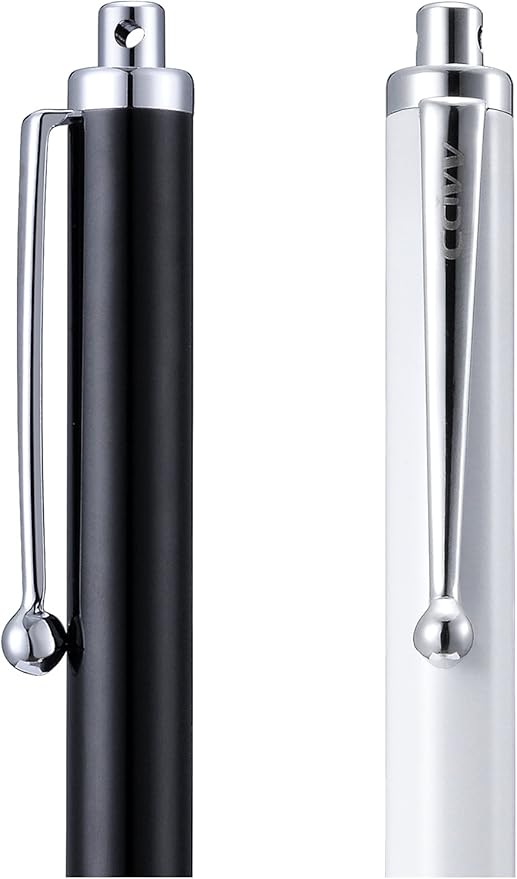 Stylus Pens, CCIVV 4 Pcs 5.6 Inches Mesh Tip Stylus for Touch Screens, iPad, iPhone, Kindle Fire, 4 Extra Replaceable Hybrid Fiber Tips (White, Black, Silver, Blue)