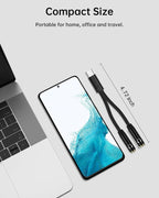 Headphone Splitter for 2 Headphones, USB C to Dual 3.5mm Female Aux Splitters for iPhone 17 17 Pro 16e, Google Pixel 10, Samsung Galaxy S25 Ultra, Audio Jack Adapter Earphone Connector - Black