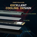 FN960 2TB M.2 2280 PCIe Gen4 x4 NVMe 1.4 Internal Solid State Drive with Heatsink - Speeds up to 5,000MB/s, Dynamic SLC Cache, Internal SSD