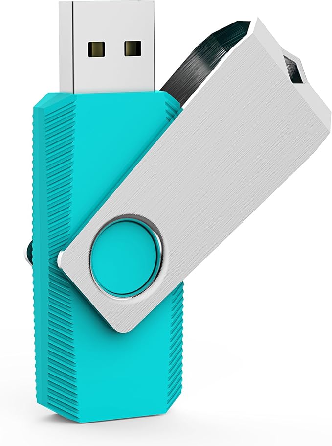 Aiibe 32GB USB Flash Drive 10 Pack 32 GB Flash Drives USB 2.0 Memory Stick Thumb Drive Zip Drive USB Drive 32GB (5 Mixed Colors: Black Red Cyan Green Purple)