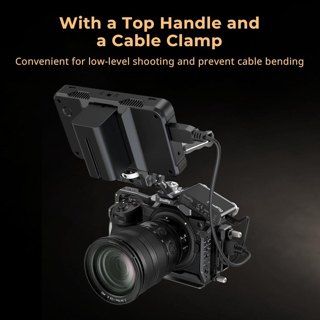 SmallRig Z6 III Camera Cage Kit for Nikon Z6 III, with Top Handle and Cable Clamp, Aluminum Alloy Camera Full Cage Kit with Anti-Twist Design, Built-in Quick Release Plate for Arca-Swiss - 4520