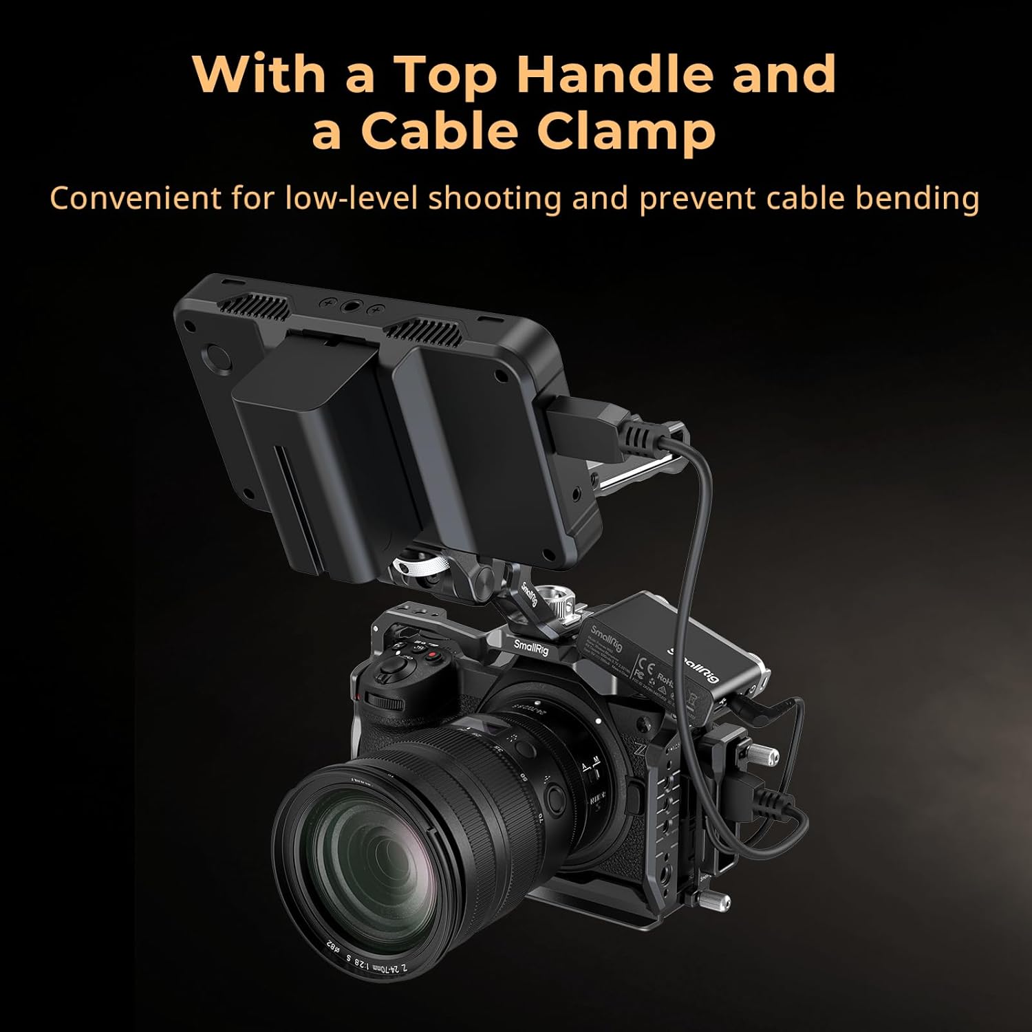 SmallRig Z6 III Camera Cage Kit for Nikon Z6 III, with Top Handle and Cable Clamp, Aluminum Alloy Camera Full Cage Kit with Anti-Twist Design, Built-in Quick Release Plate for Arca-Swiss - 4520