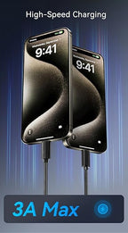 (3.3FT, 2Pack) Black CarPlay iPhone Charger Cable MFi Certified USB to USB C Cable for Apple iPhone 16 Pro Max, Premium Woven USB-A to Type C Cord for iPhone 15 Pro Max/15Plus/16 Pro/16 Plus/16, iPad