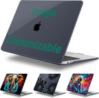 Compatible with MacBook Pro 13 inch Case M2 2024, 2023, 2022-2016 A2338 M1 A2251 A2289 A2159 A1989 A1708 A1706, Plastic Hard Shell Case with Keyboard Cover, Custom Personalized Image