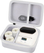 Case Compatible with Phomemo M110 Label Maker - Portable Mini Bluetooth Thermal Label Maker Carrying Storage Bag for Printer Labels, USB Cable and Accessories (Box Only) - White